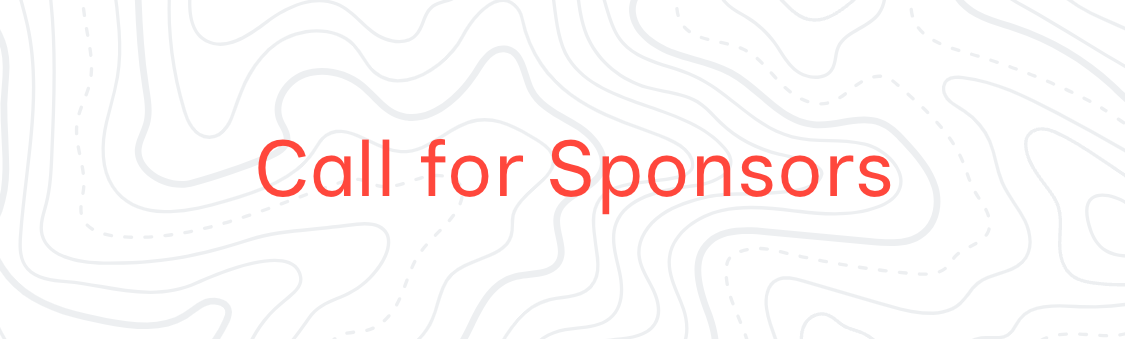 Topographic map with "Call for Sponsors" written in red